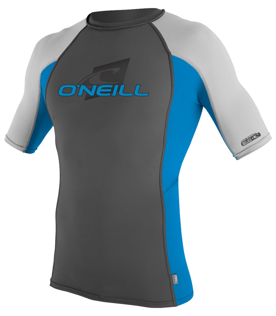 O'Neill Kid's Premium SS Rash Guard - Graphite / Blue / Lunar