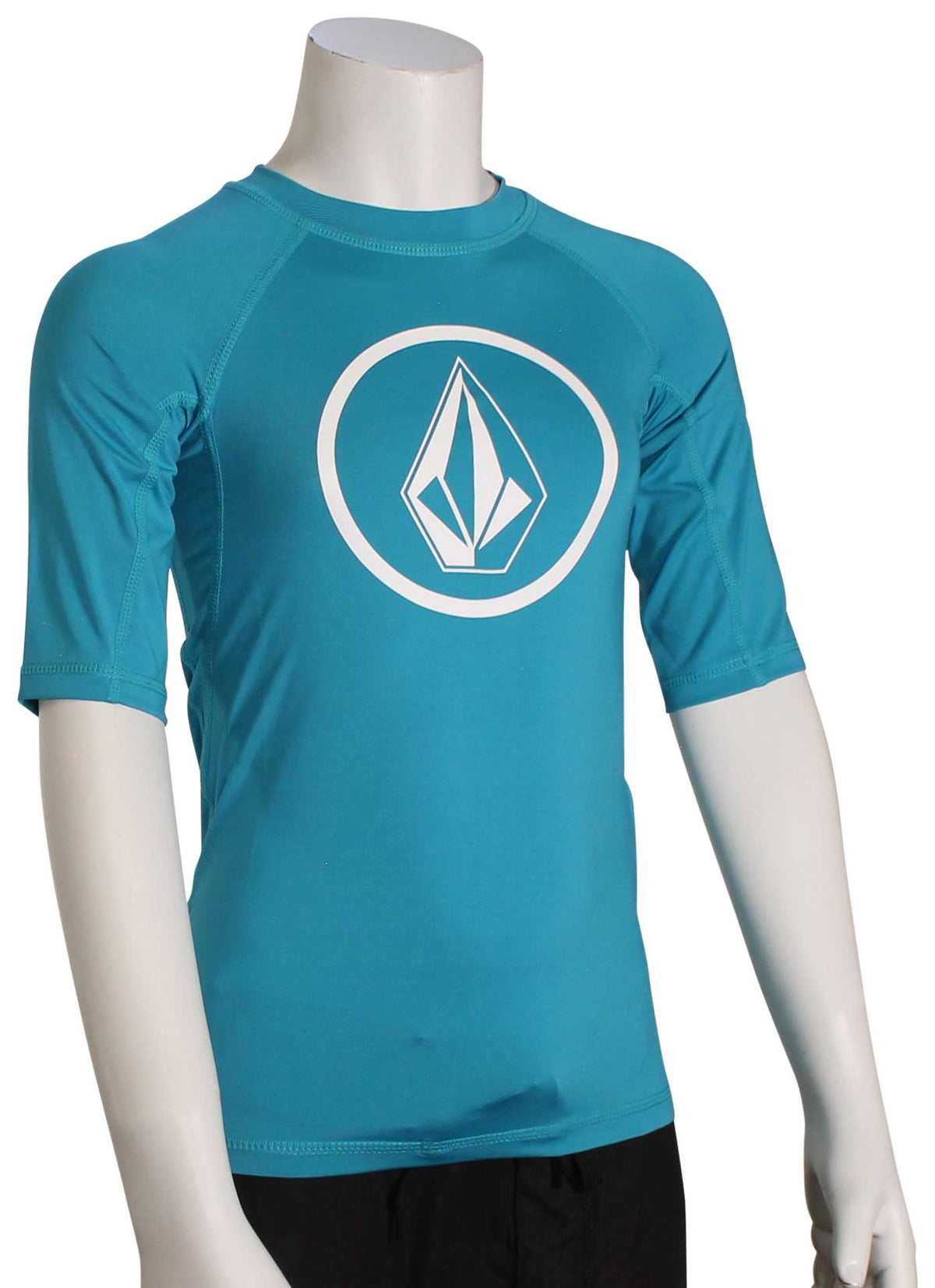 Volcom Boy's Lido Solid SS Rash Guard - Barrier Reef - XL