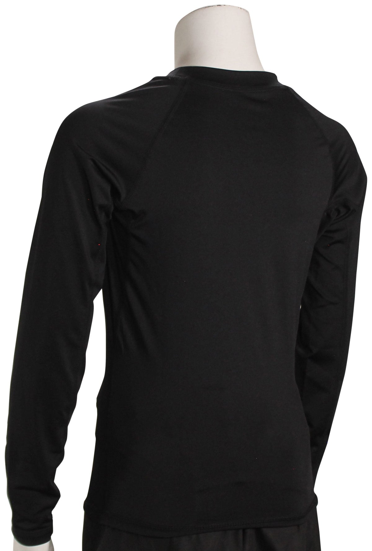 Volcom Boy's Lido LS Rash Guard - Black – back view