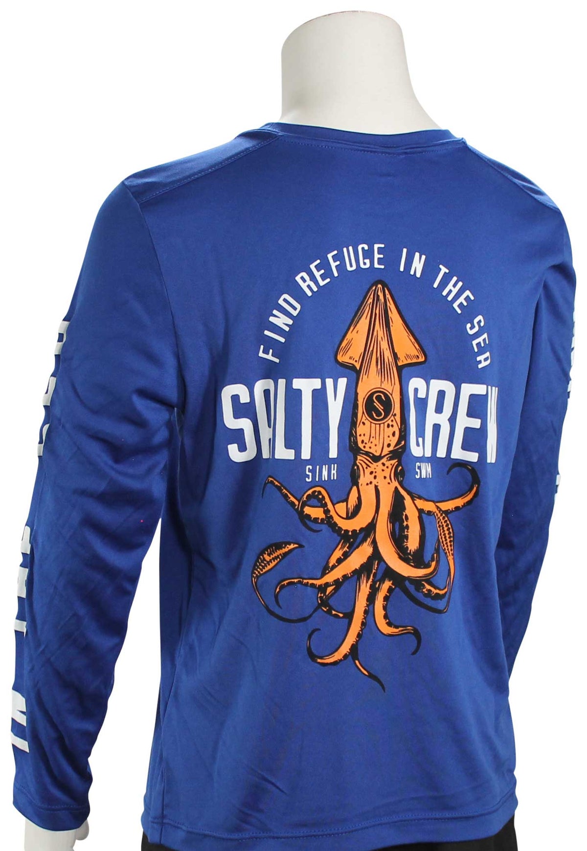 Salty Crew Boy's Colossal LS Surf Shirt - Royal – back view