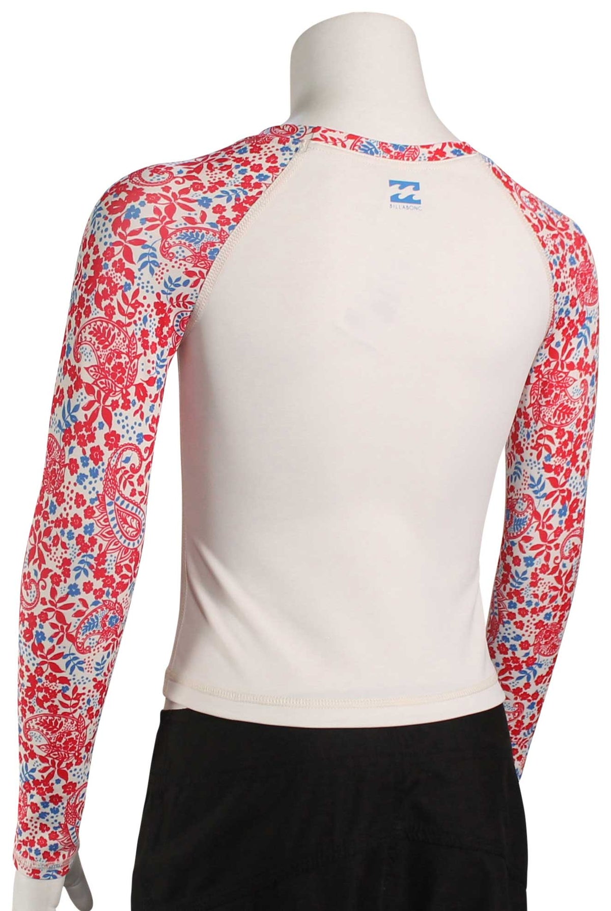 Billabong Girl's Ready For Fun LS Rash Guard - Salt Crystal, back view