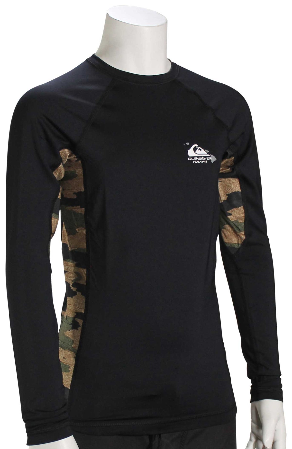 Quiksilver Boy's Arch This Hawaii LS Rash Guard - Black