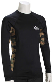 Quiksilver Boy's Arch This Hawaii LS Rash Guard - Black