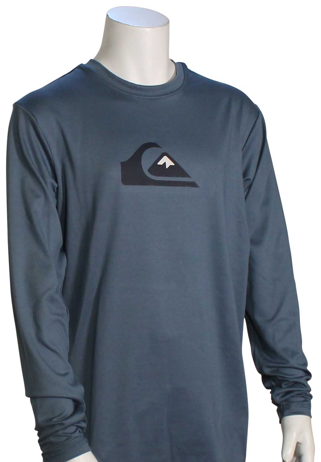 Quiksilver Boy's Solid Streak LS Surf Shirt - Bering Sea - S