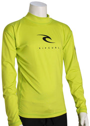 Rip Curl Boy's Corpo LS Surf Shirt - Lime
