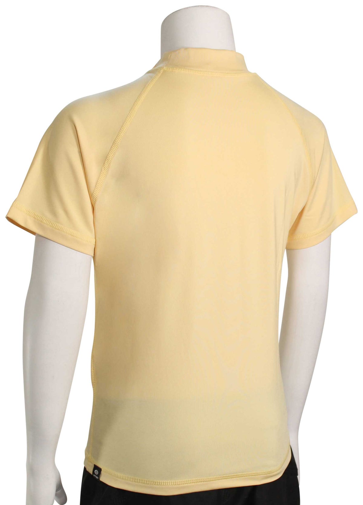 Rip Curl Girl's Golden Rays SS Rash Guard - Light Yellow – back view
