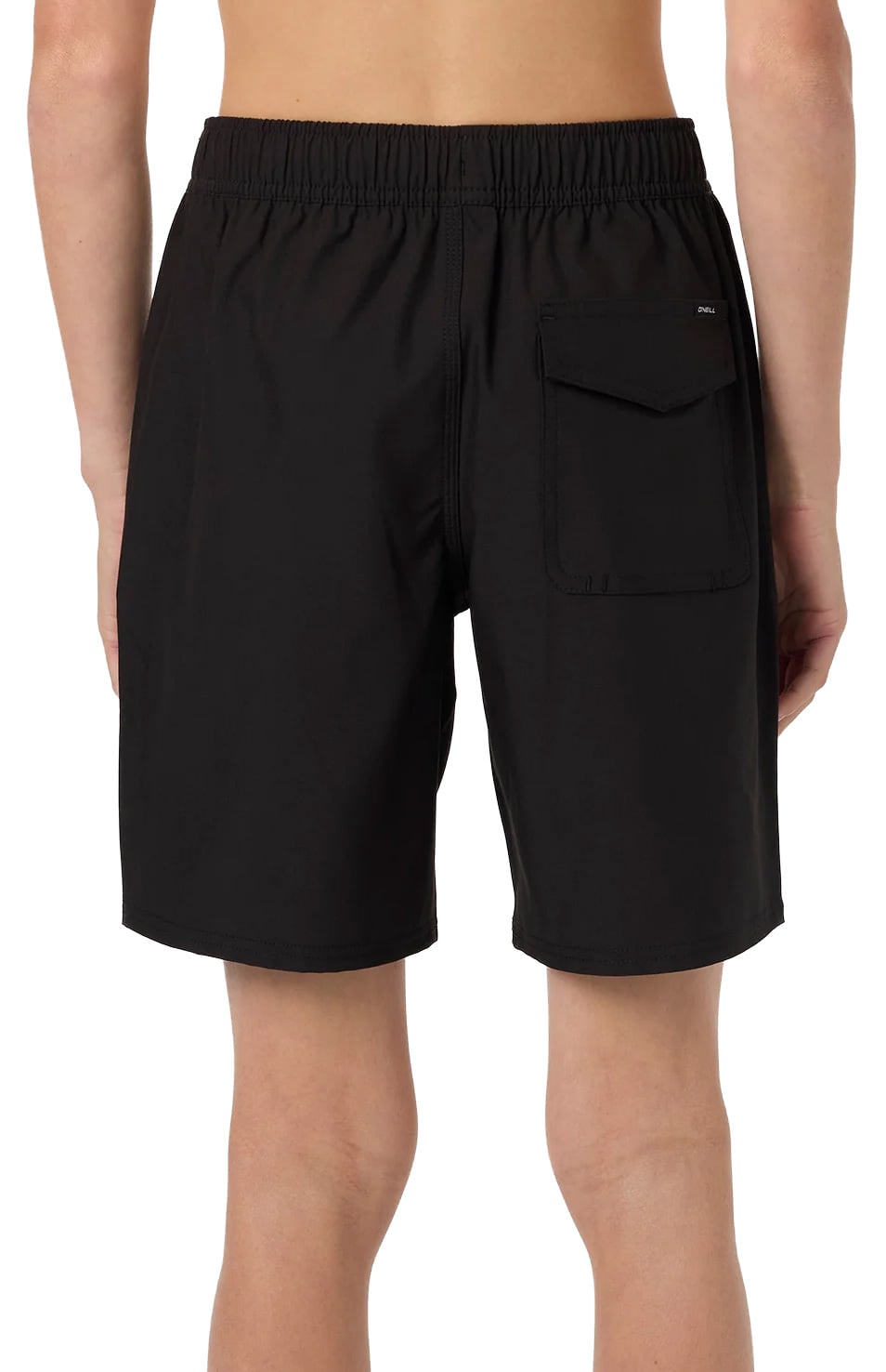 O'Neill Lennox Hermosa Solid 16" Boys Volley Shorts - Black – back view