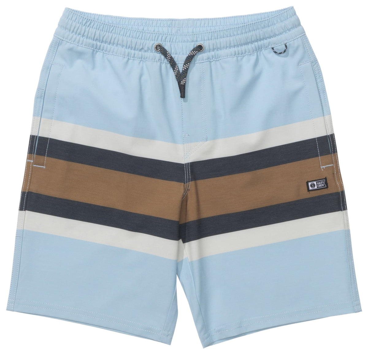 Salty Crew Boy's Stripe Volley Shorts - Clear Sky