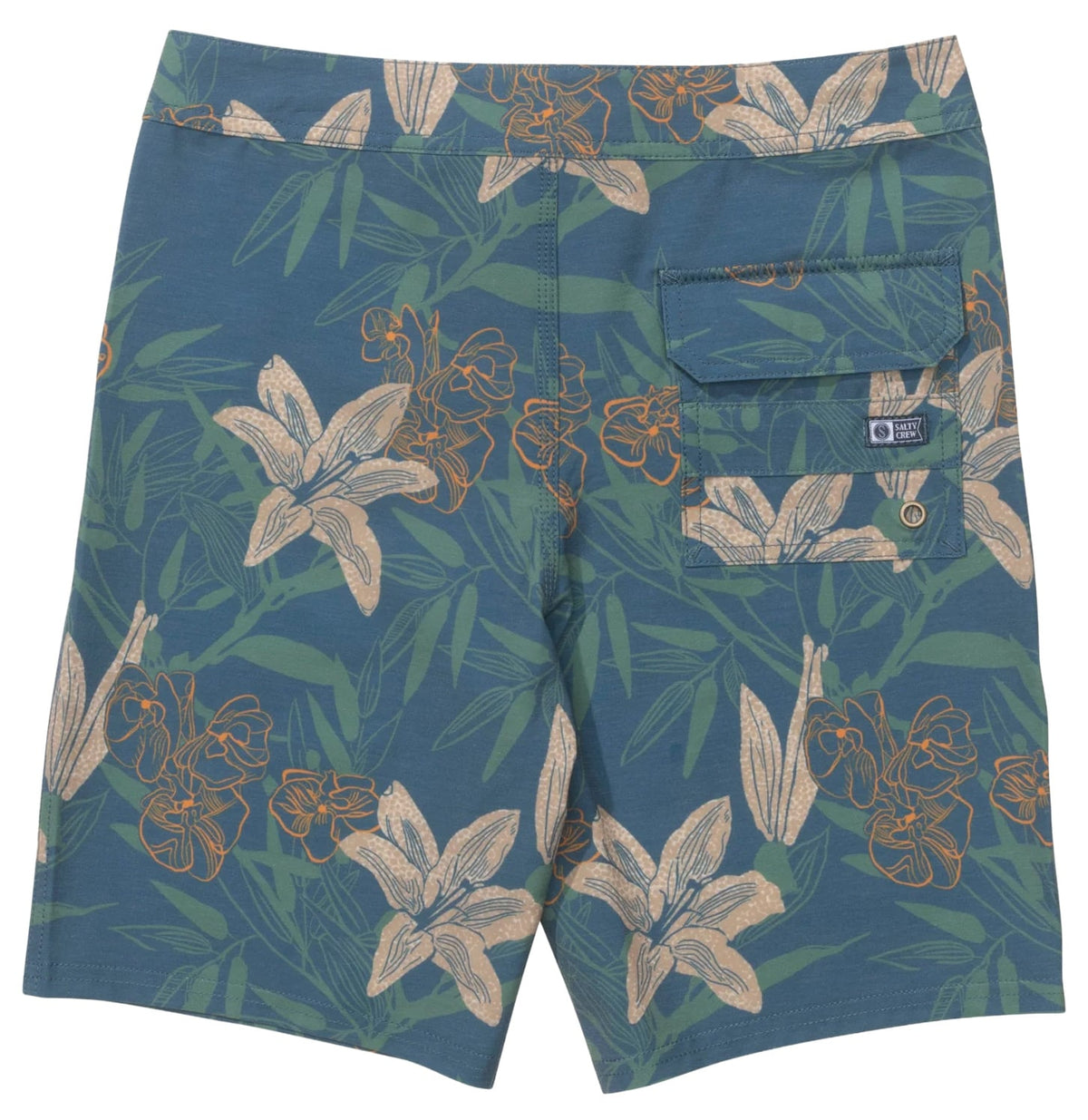 Salty Crew Crew Boy's 17" Boardshorts - Cast Blue – back view