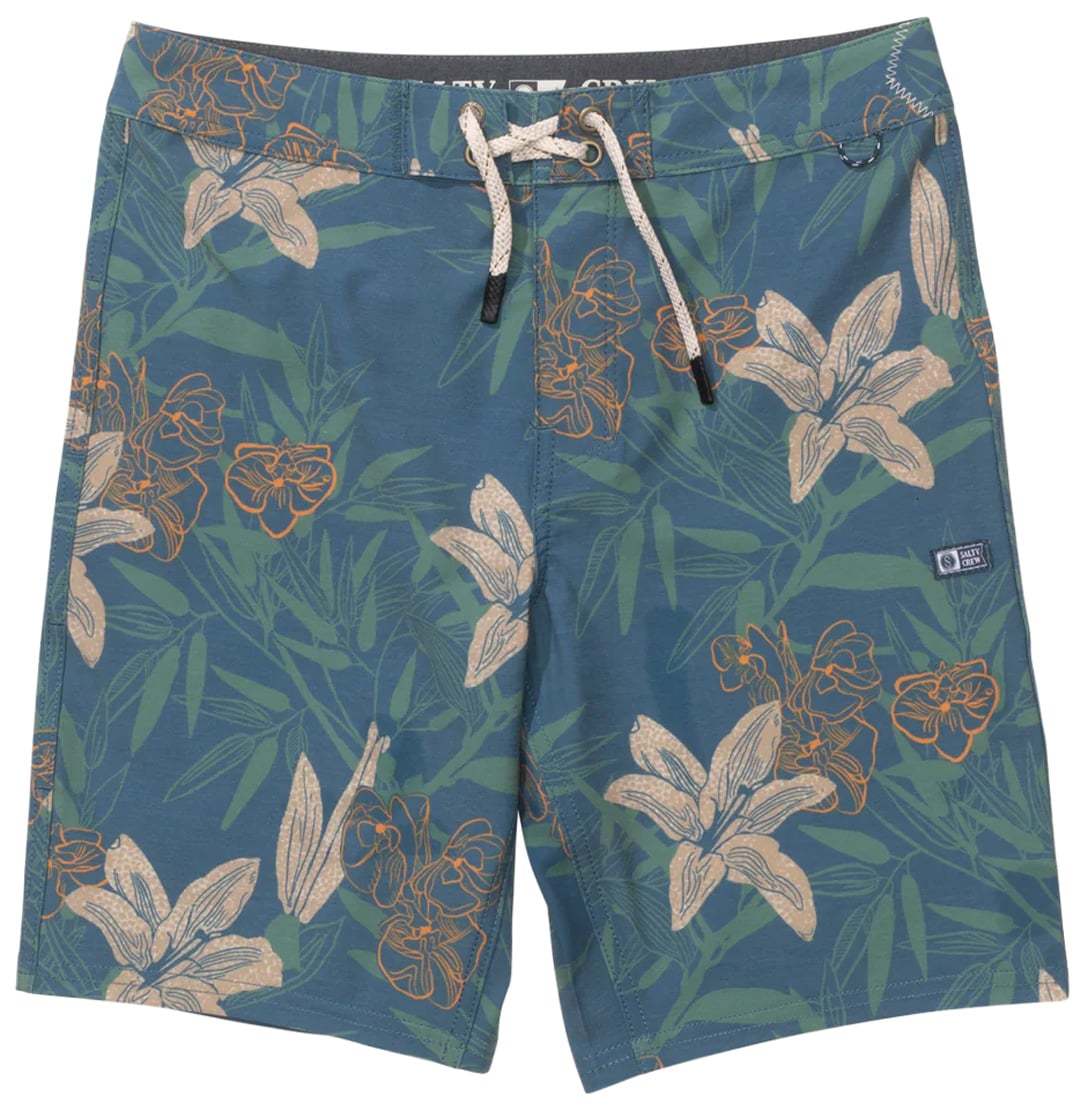 Salty Crew Crew Boy's 17" Boardshorts - Cast Blue