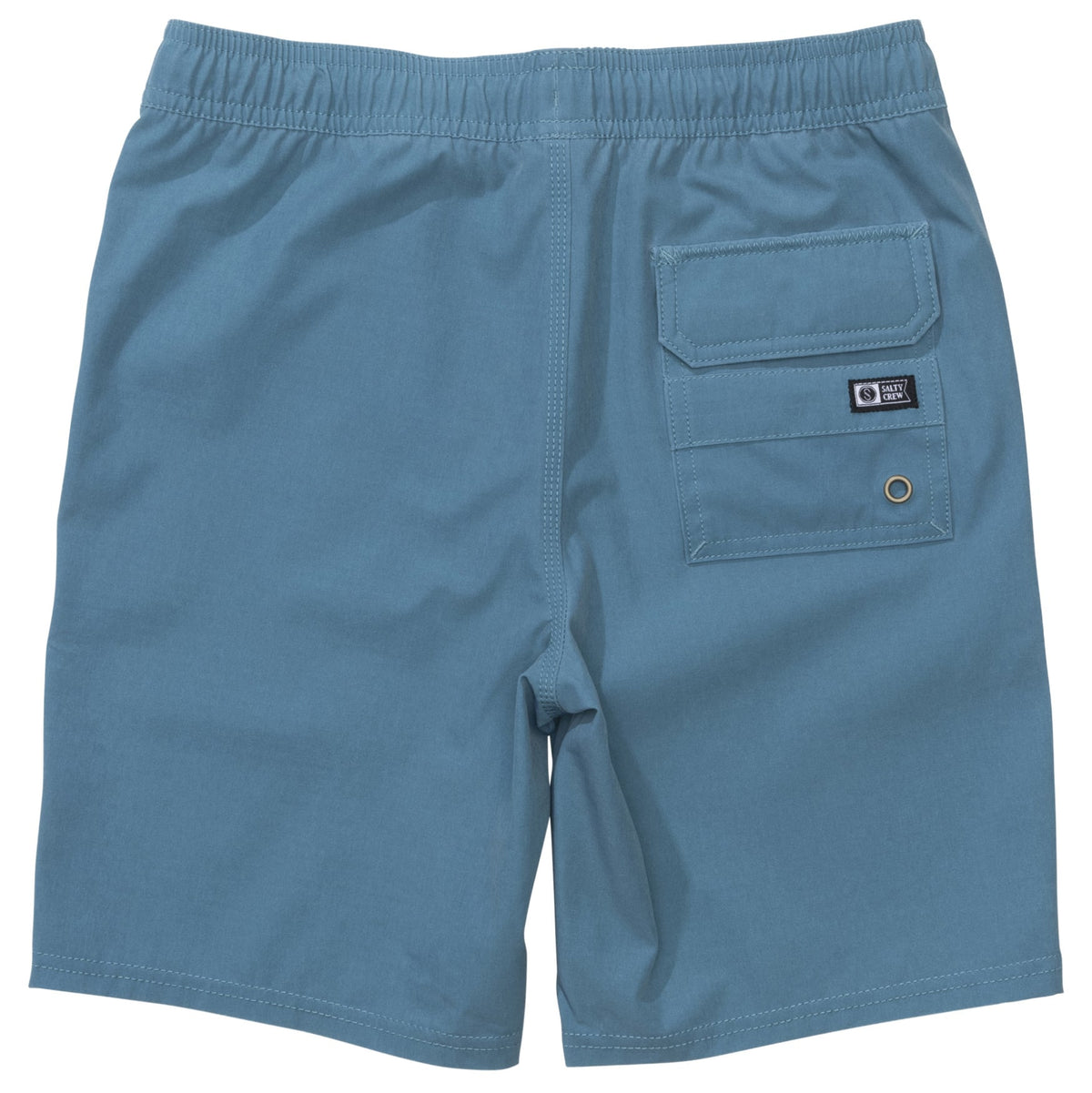 Salty Crew Boy's Seadog Volley Shorts - Teal Blue – back view