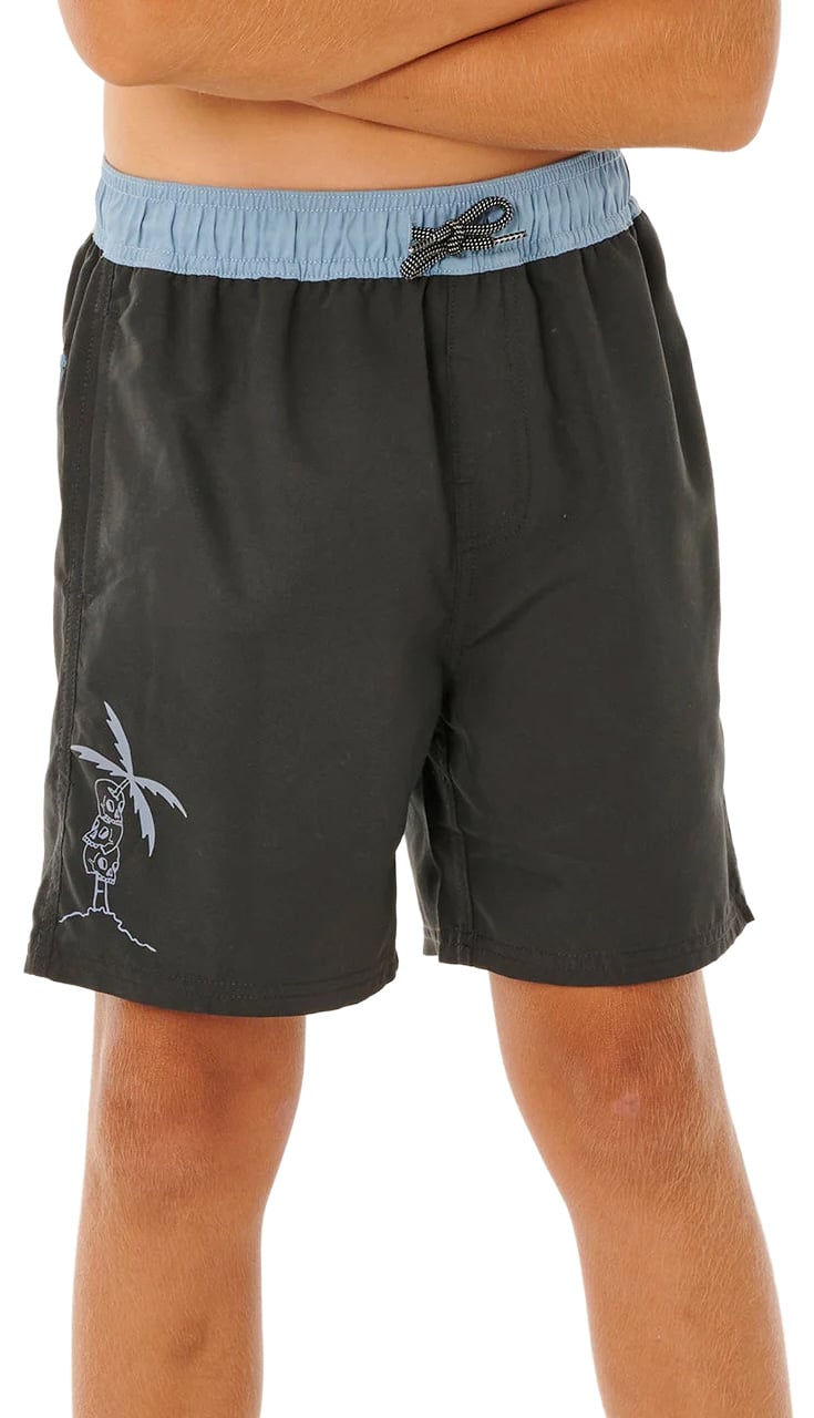 Rip Curl Eternal Shred Block Boy's Volley Shorts - Washed Black