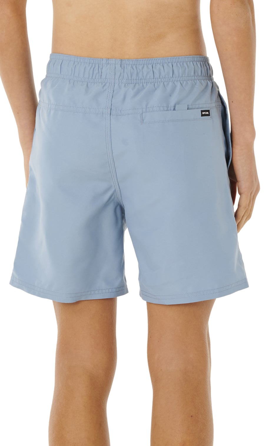 Rip Curl Streamline Offset Boy's Volley Shorts - Faded Denim – back view