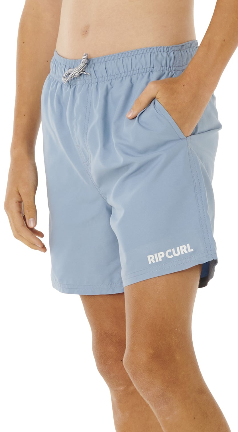 Rip Curl Streamline Offset Boy's Volley Shorts - Faded Denim – alternate view 1