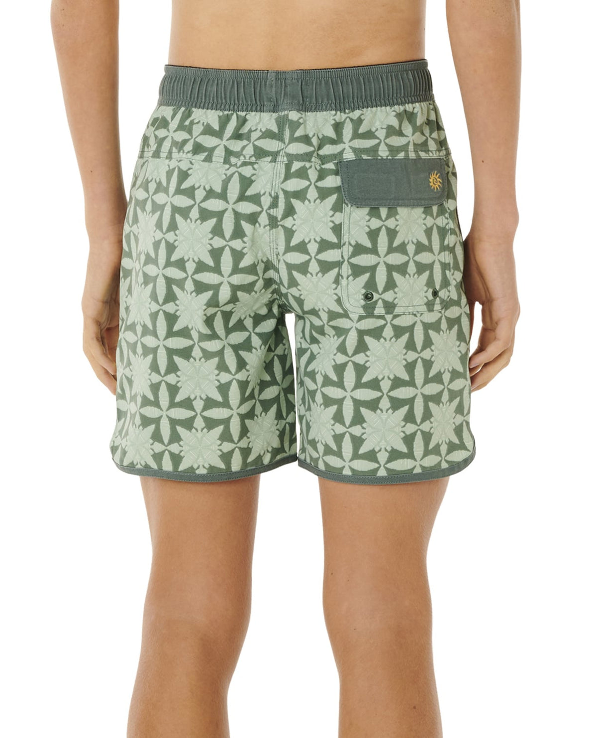 Rip Curl Pacific Rinse Boy's Volley Shorts - Moss – back view