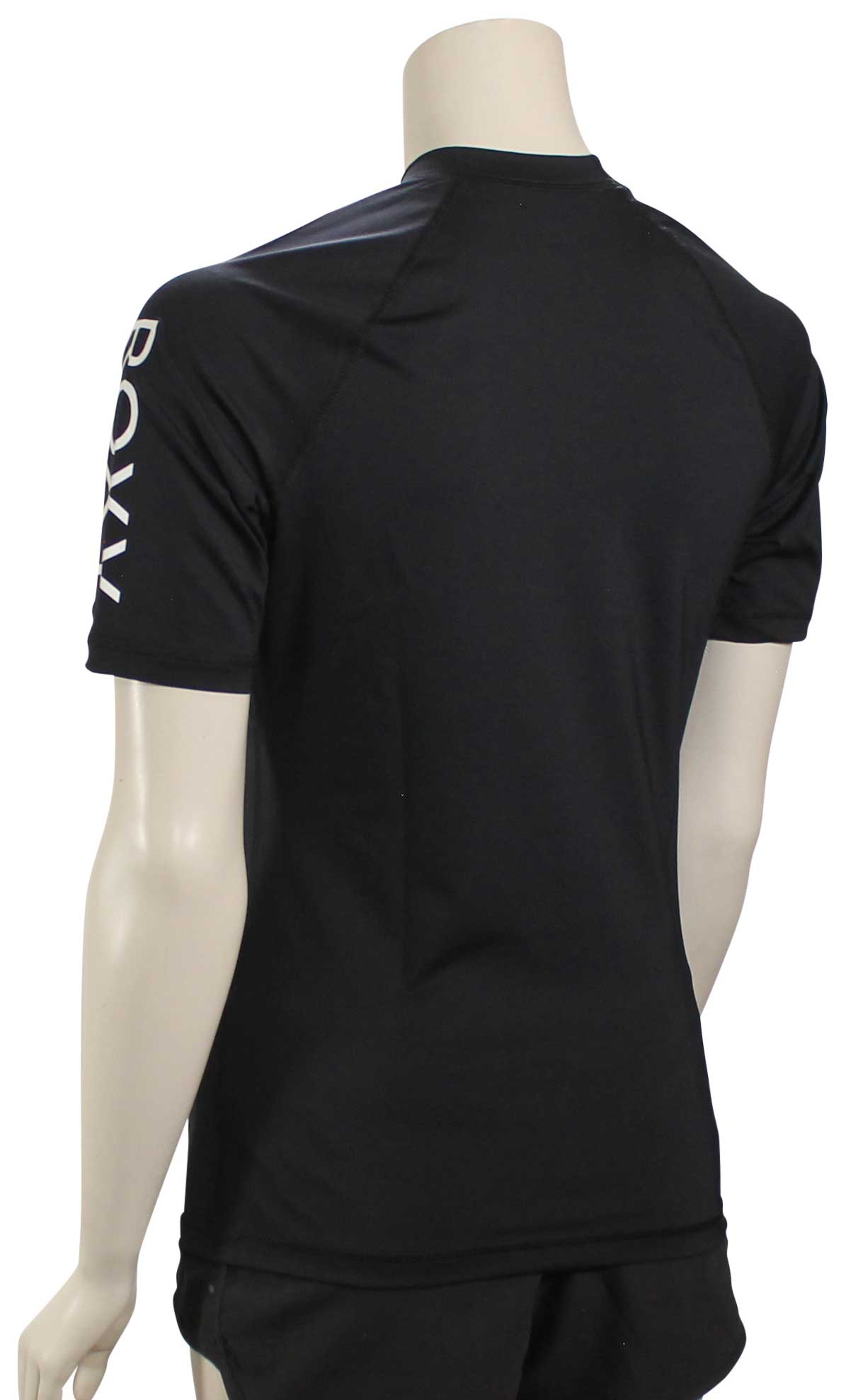 Roxy Whole Hearted SS Rash Guard - Anthracite – back view