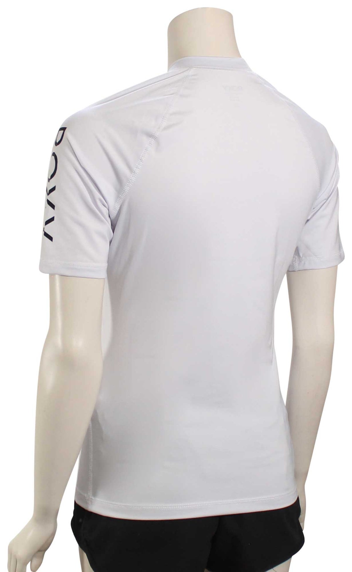 Roxy Whole Hearted SS Rash Guard - Bright White – back view