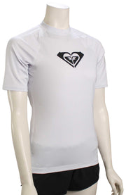 Roxy Whole Hearted SS Rash Guard - Bright White