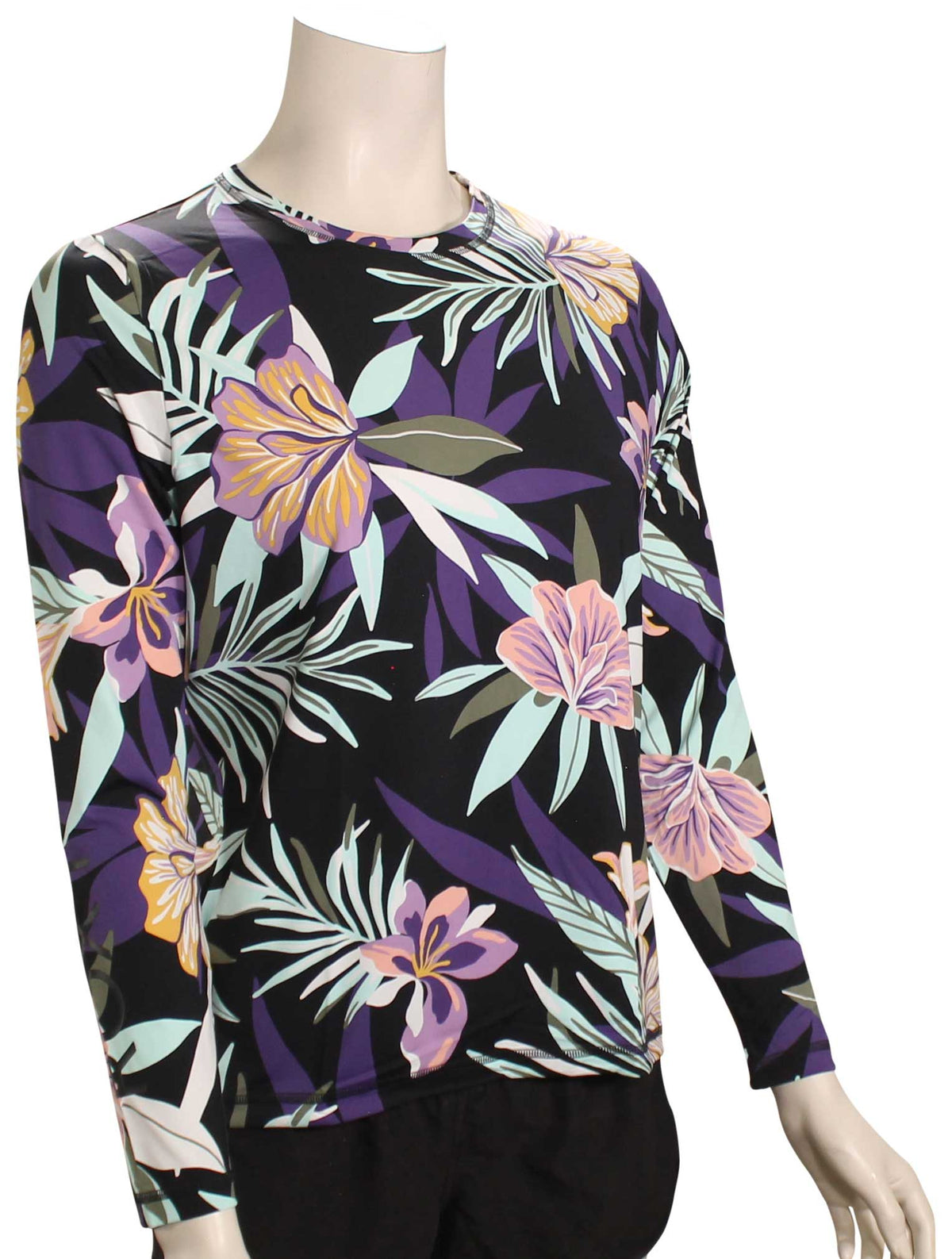Roxy Active Sea Skippin LS Surf Shirt - True Black Fasso