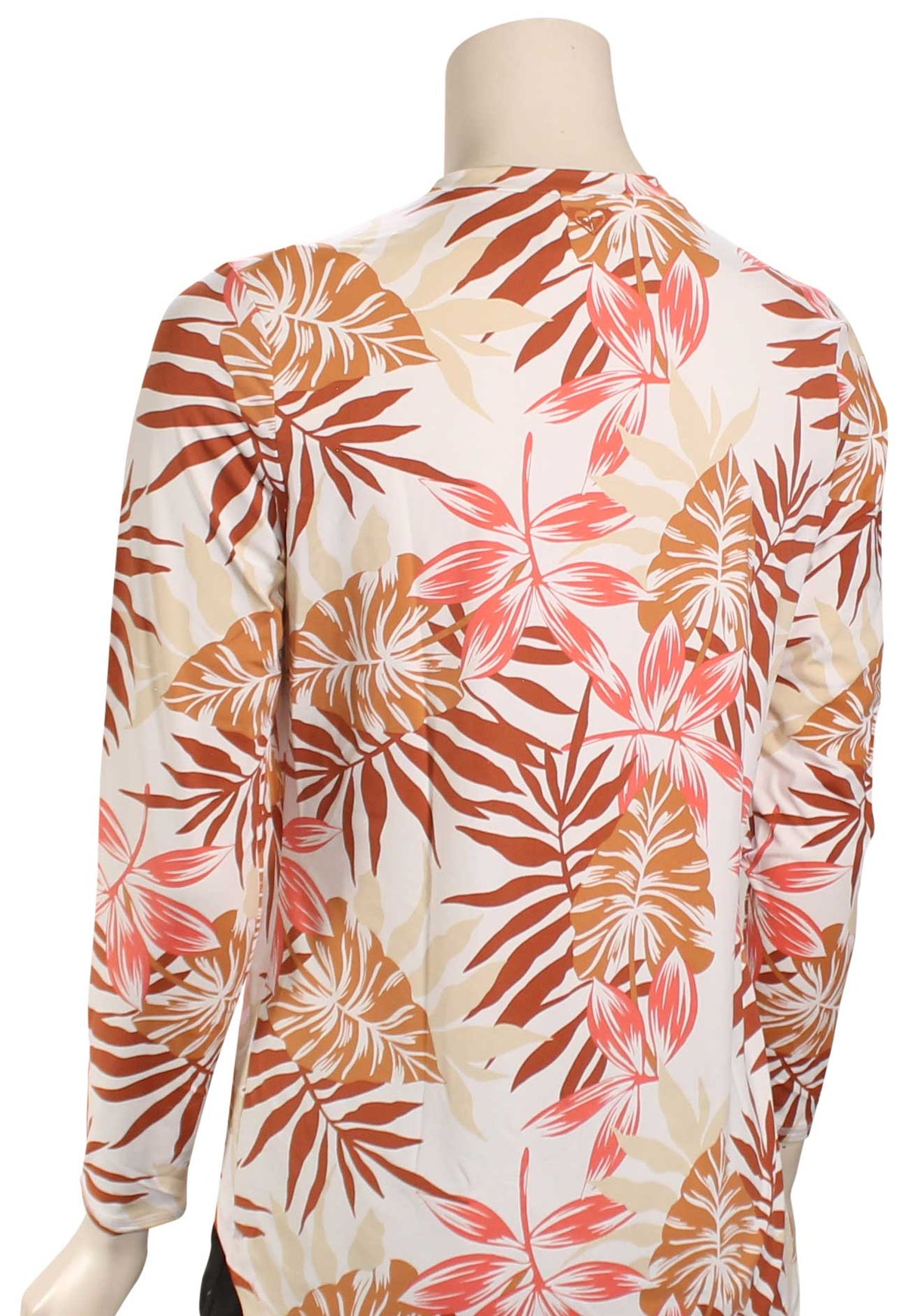 Roxy Sea Skippin LS Rash Guard - Snow White Seaside Tropics