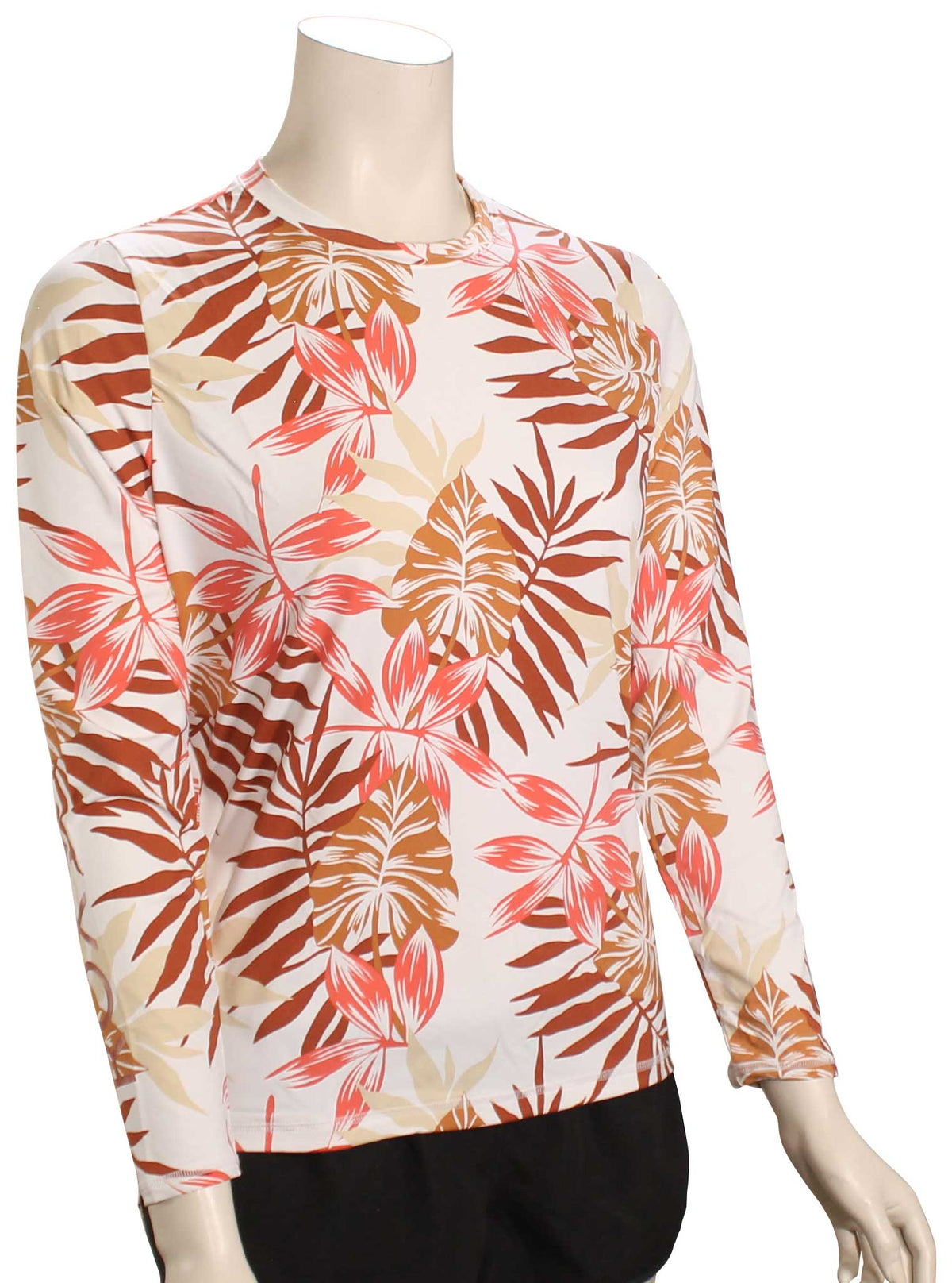 Roxy Sea Skippin LS Rash Guard - Snow White Seaside Tropics