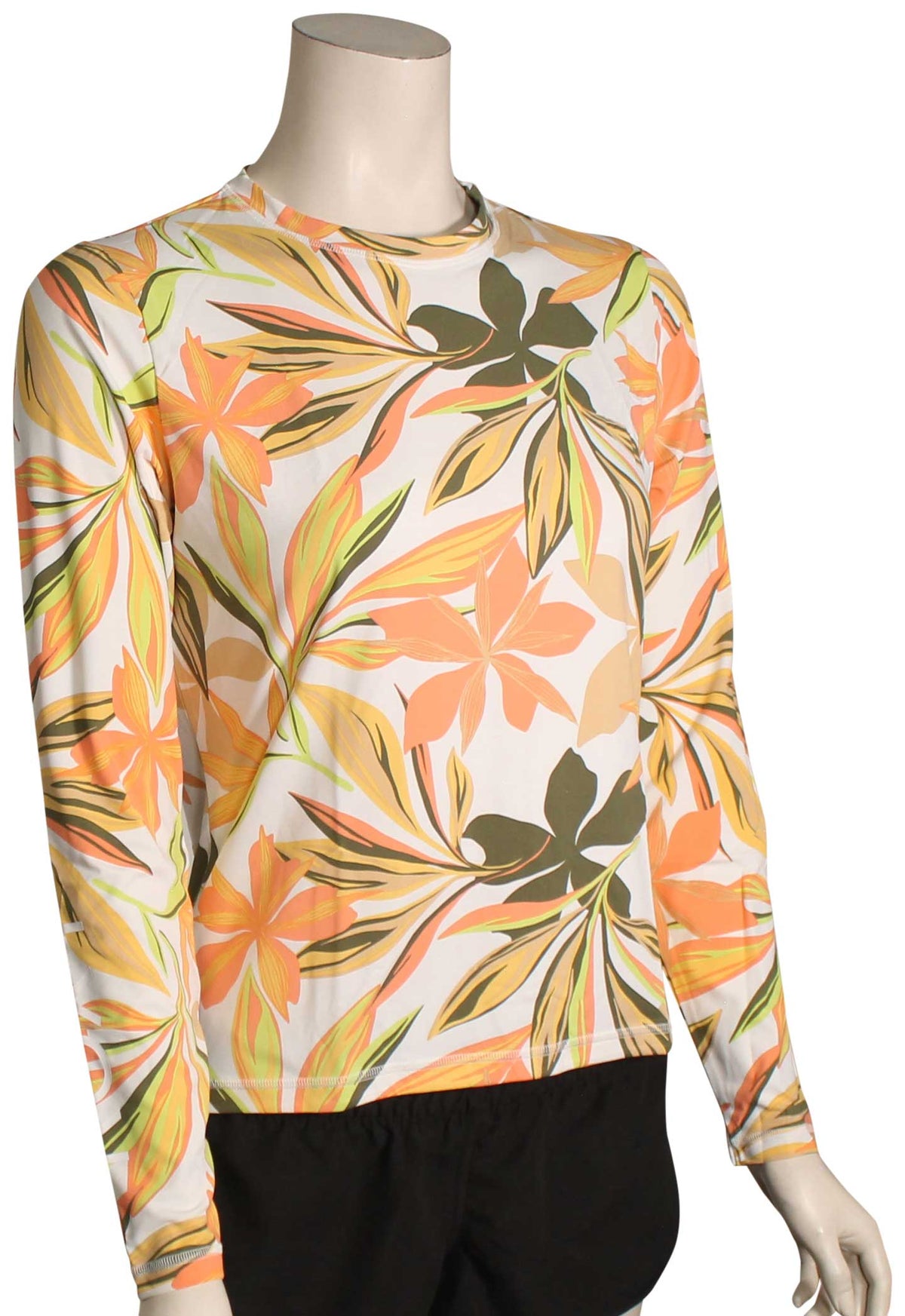 Roxy Sea Skippin LS Rash Guard - Bright White Sea Skippin