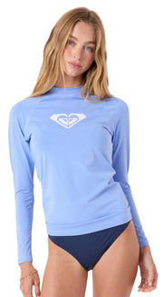 Roxy Whole Hearted Women's Long Sleeve Rash Guard - Cornflower