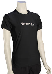 O'Neill Women's Basic Skins SS Surf Shirt - Black - XL