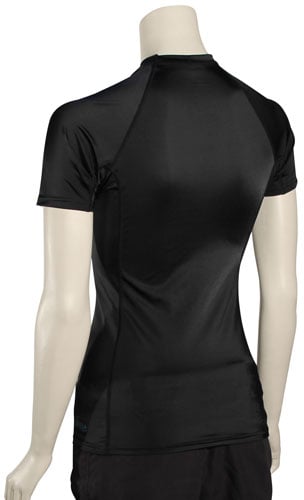 O'Neill Women's Basic Skins SS Rash Guard - Black – back view