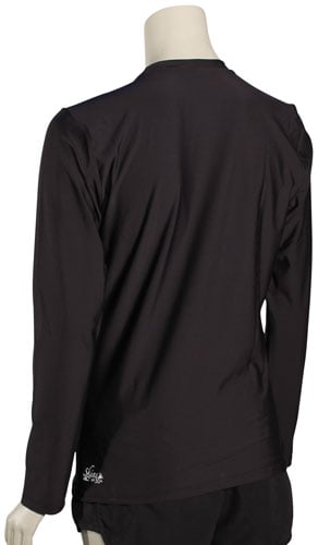 O'Neill Women's Basic Skins LS Surf Shirt - Black – back view