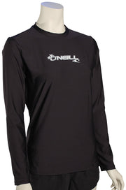 O'Neill Women's Basic Skins LS Surf Shirt - Black