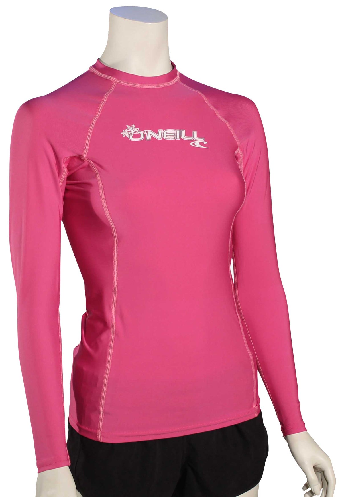 O'Neill Women's Basic Skins LS Rash Guard - Fox Pink