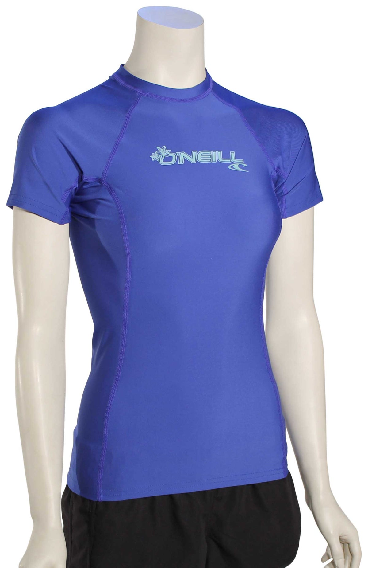 O'Neill Women's Basic Skins SS Rash Guard - Tahitian Blue