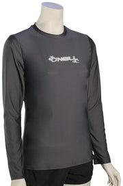 O'Neill Women's Basic Skins LS Surf Shirt - Graphite / White - XL