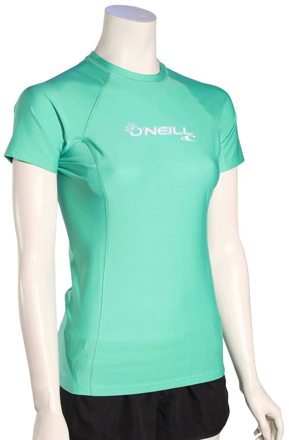 O'Neill Women's Basic Skins SS Rash Guard - Seaglass