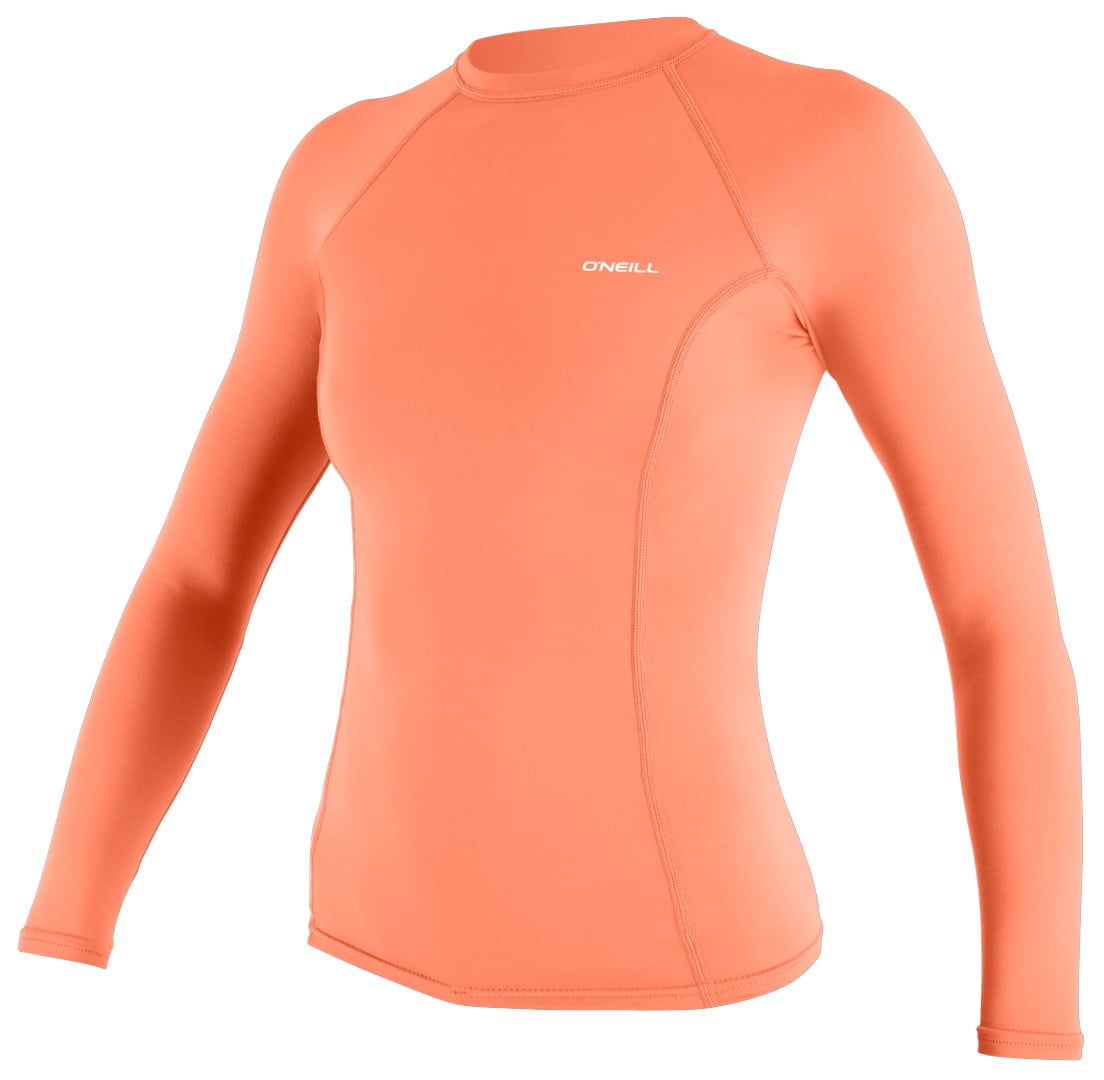 O'Neill Women's Basic Skins LS Rashguard - Light Grapefruit
