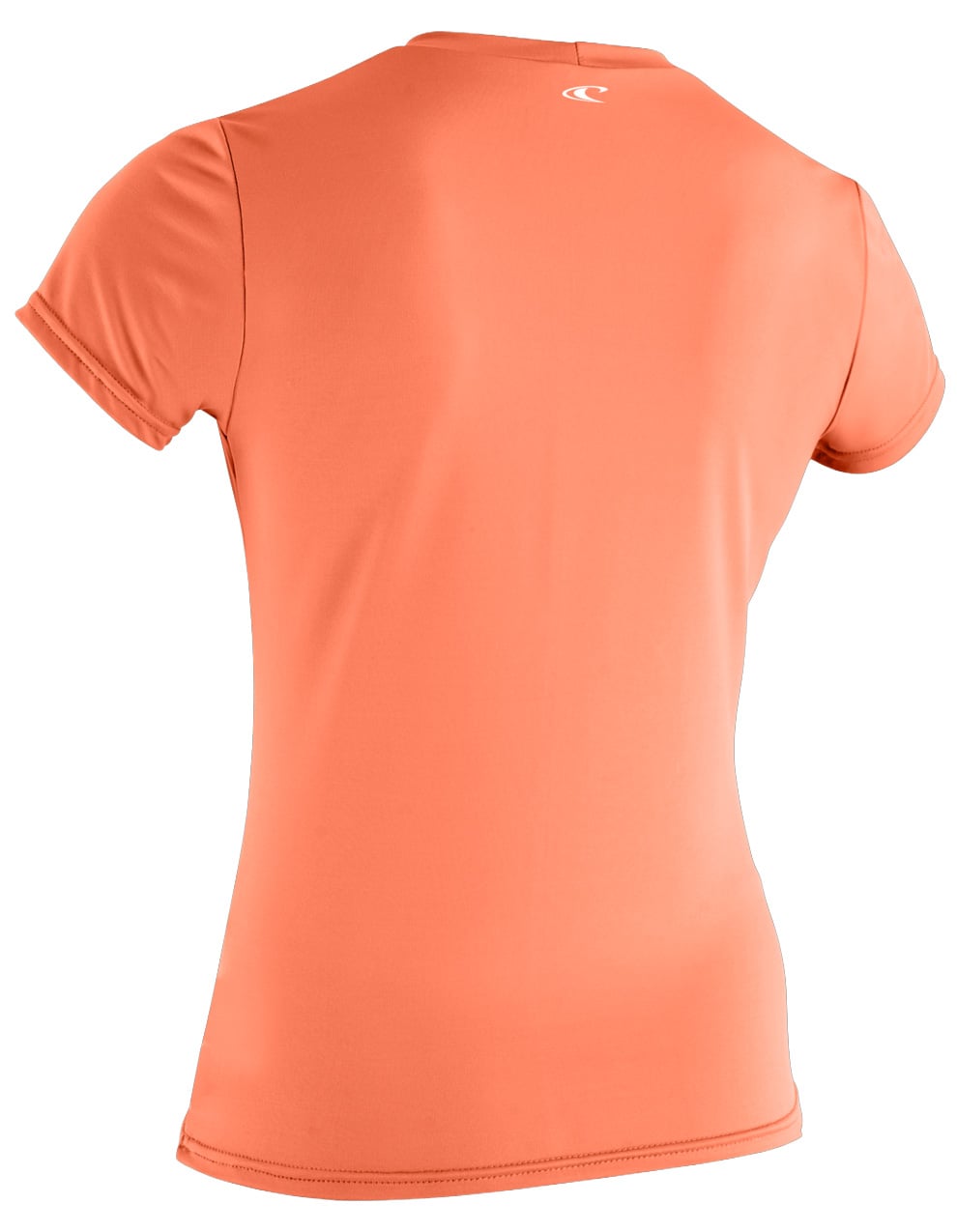 O'Neill Women's Basic Skins SS Rashguard - Light Grapefruit – back view