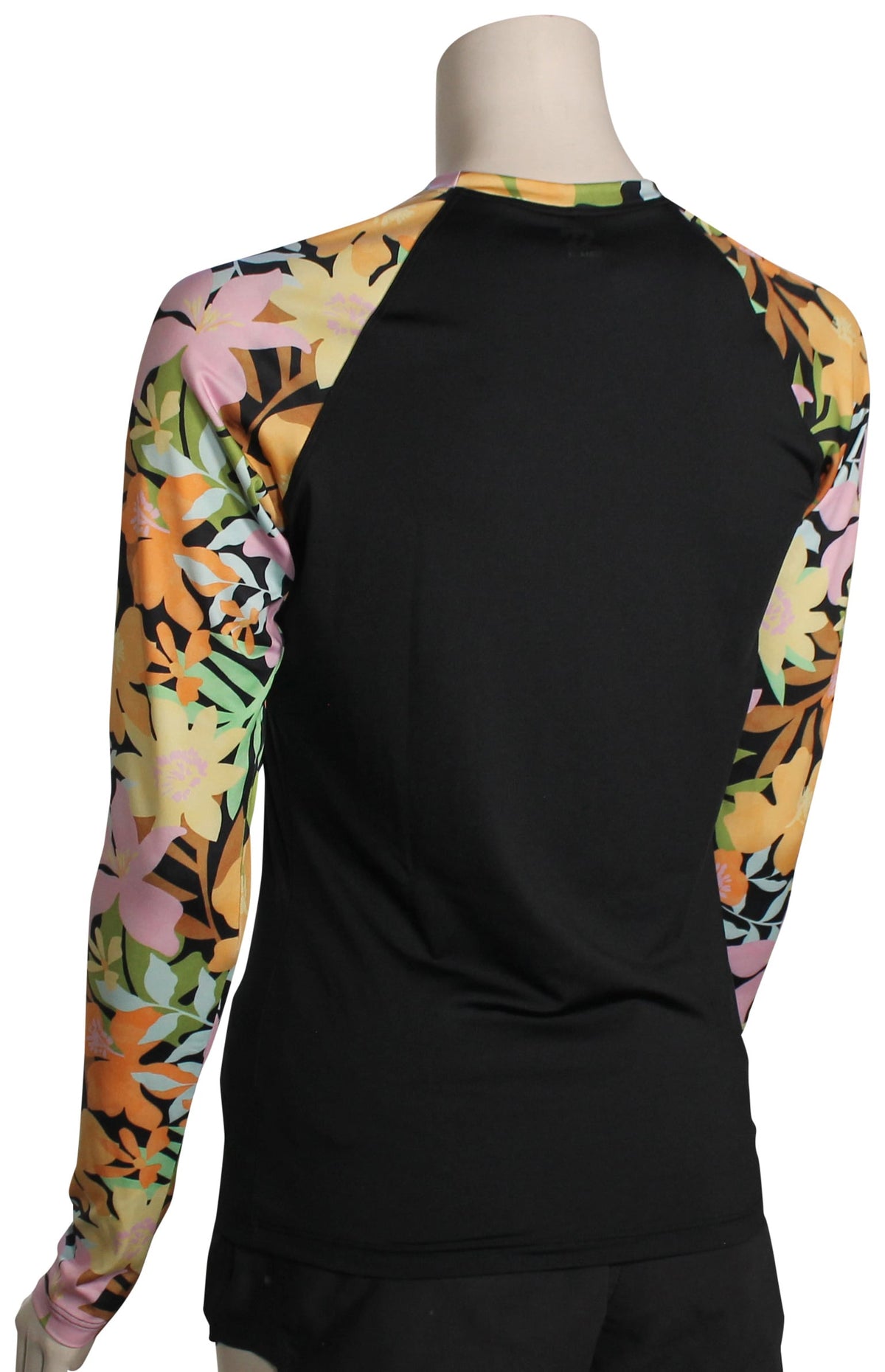 Billabong Mas Aloha LS Women's Rash Guard - Black Pebble – back view