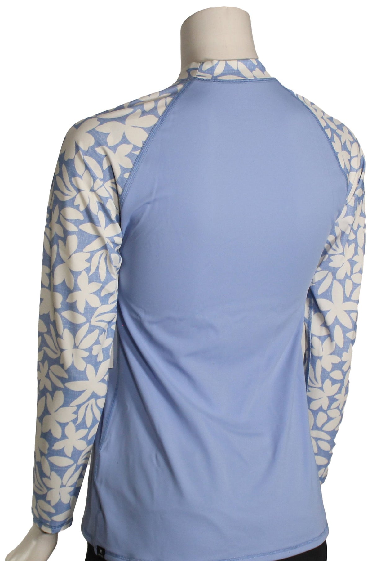 Rip Curl Women's Holiday Tropics LS Surf Shirt - Mid Blue – back view
