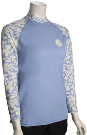Rip Curl Women's Holiday Tropics LS Surf Shirt - Mid Blue
