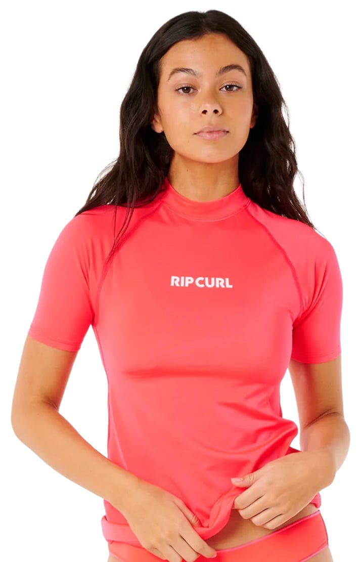 Rip Curl Classic Surf UPF Women's Short Sleeve Rash Guard - Red