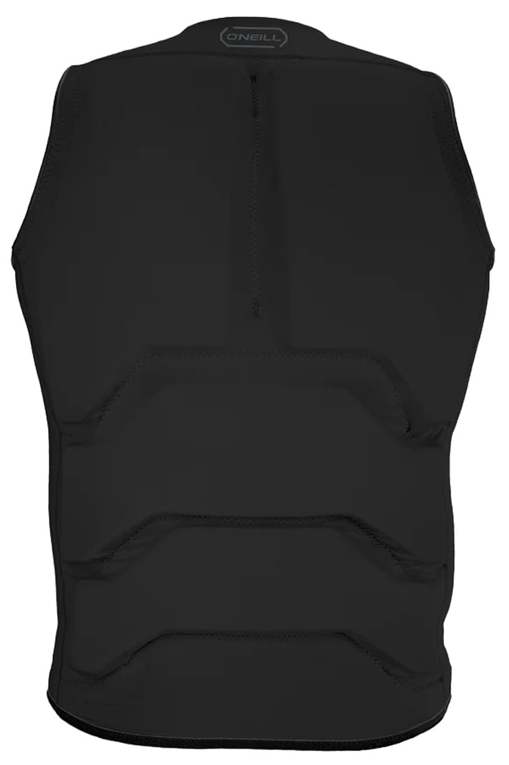 O'Neill Men's Cruzer Front Zip Comp Vest - Black / Black – back view