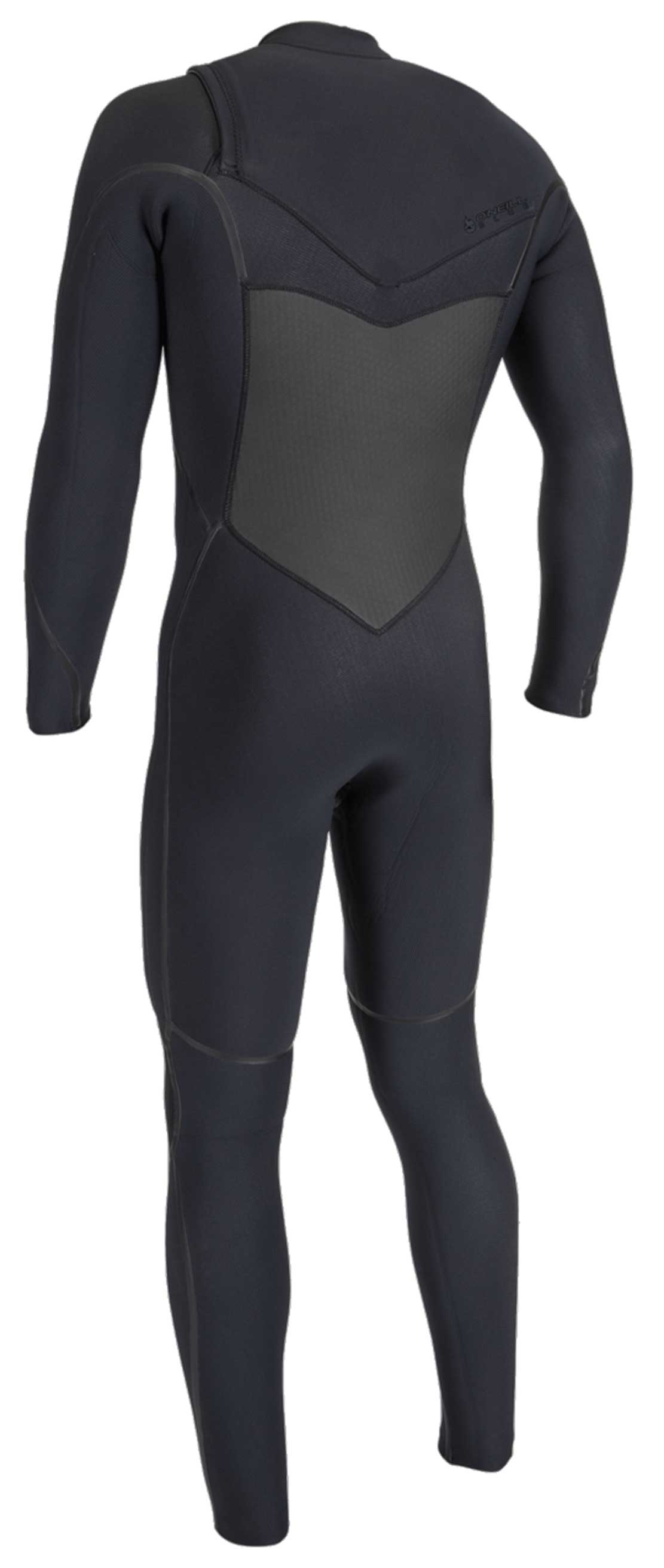 O'Neill Men's Psycho Tech 4/3mm+ Chest Zip Full Wetsuit - Black – back view