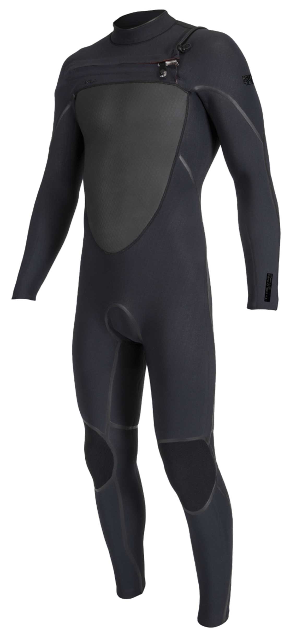 O'Neill Men's Psycho Tech 4/3mm+ Chest Zip Full Wetsuit - Black