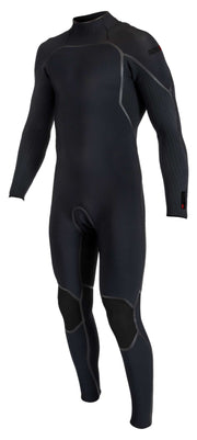 O'Neill Men's Hyperfreak Fire 4/3mm+ Back Zip Full Wetsuit - Black