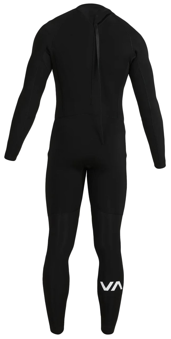 RVCA Men's Balance II 3/2mm Back Zip Full Wetsuit - Black – back view