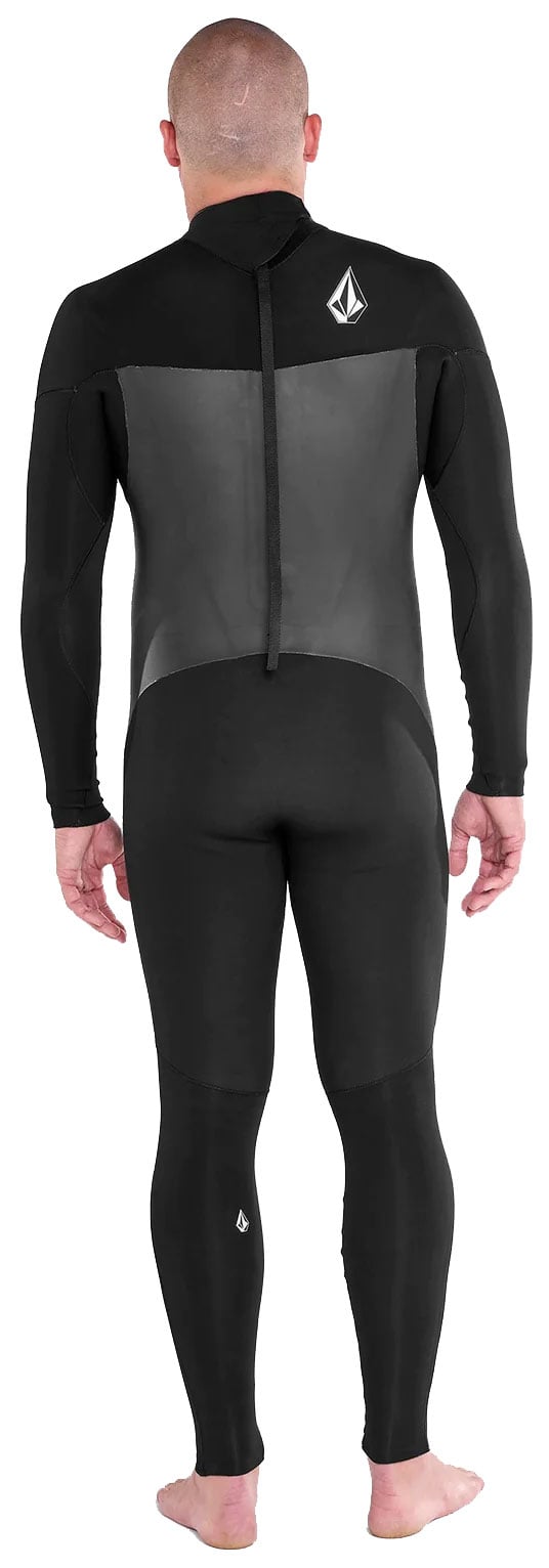 Volcom Men's Modulator 3/2mm Back Zip Full Wetsuit - Black – back view