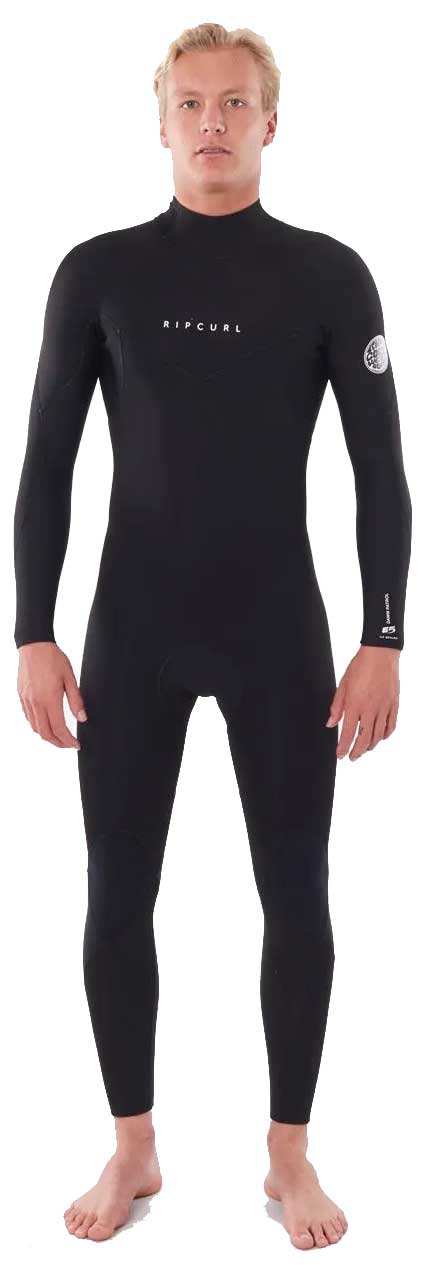 Rip Curl Men's Dawn Patrol 4/3mm Back Zip Full Wetsuit - Black