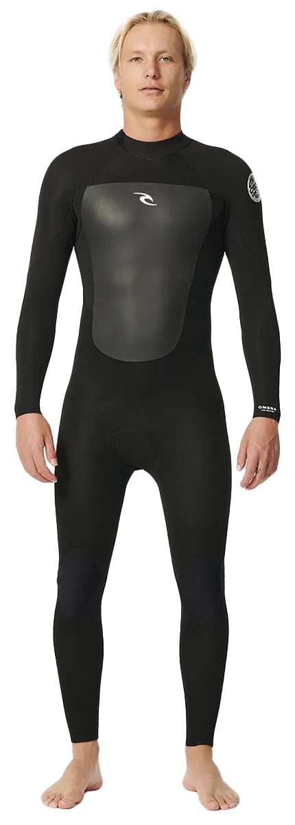 Rip Curl Men's Omega 4/3mm Back Zip Full Wetsuit - Black