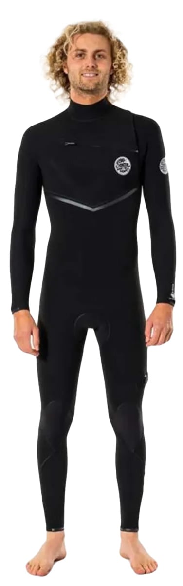 Rip Curl Men's E-Bomb E7 3/2mm Chest Zip Full Wetsuit - Black